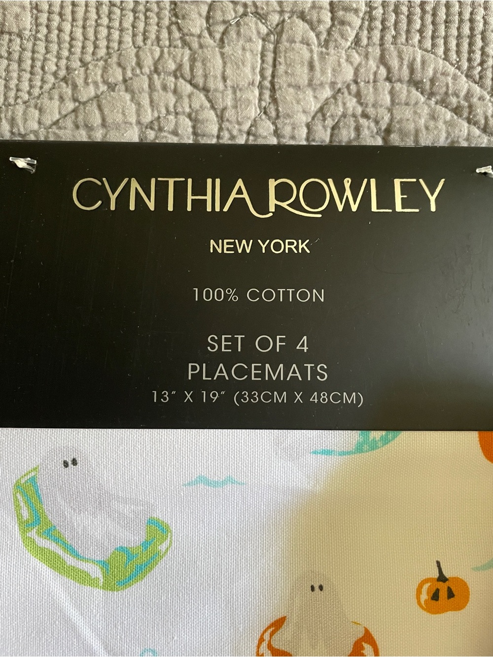 Cynthia Rowley Halloween Set of 4 placemats, napkins & coasters - Picture 5 of 6